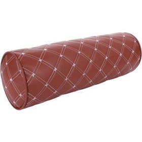 Resim Silindir Modeli Araba Başlık Boyun Ve Bel Koruma Yastığı Kahverengi 