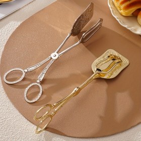 Resim Vintage Esintili Kare Çok Amaçlı Yiyecek Maşası - Ekmek, Tatlılar, Barbekü & Salatalar İçin İdeal | Dış Mekan Piknikleri & Partiler İçin Mükemmel Mutfak Aracı, Orta Doğu Tarzı, Kullanışlı Araçlar 