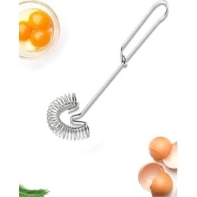 Resim Yaylı Yumurta Çırpıcı Metal Mikser Krem ve Sos Karıştırıcı Pratik Mutfak Aparatı 