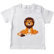 Resim Angemiel Baby Şirin Aslan Erkek Bebek Tişört Beyaz B1084MDBBKETSRT 