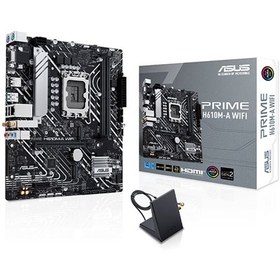 Resim ASUS PRIME H610M-A WIFI INTEL H610 LGA1700 DDR5 5600 DP HDMI VGA Çift M2 USB3.2 AX WIFI - BT AURA RGB MATX (ÜCRETSİZ UZAKTAN YÖNETİM YAZILIMI) - ASUS 5X PROTECTION III 