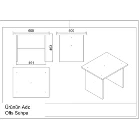 Resim Robin Home Ofis Büro Masa Takımı Ofis Masası + Ofis Sehpası 