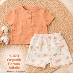 Resim Mother Love % 100 ORGANİK PAMUKLU MÜSLİN TAKIM 