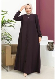 Resim Medine İpeği Mevlana Ferace - Mürdüm / F0123 Mürdüm 