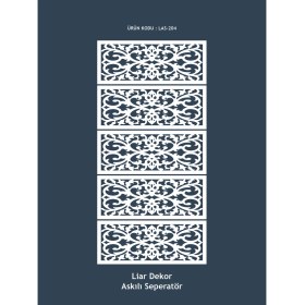 Resim Liar Askılı Seperatör - LAS-204 - (6 mm) - (100 cm x 210 cm) - (Beyaz) 