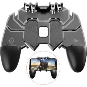 Resim Kepang AK66 Mobil Pubg Denetleyici Altı 6 Parmak Işletim Gamepad Cep Telefonu Shooter Tetik Düğmesi Joystick (Yurt Dışından) 