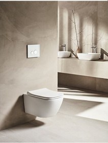 Resim Turavit LN5610 Luna Rimout Kanalsız Asma Klozet Nkp Yavaş Kapak 
