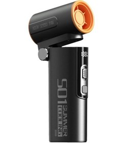 Resim 30000rpm Taşınabilir El Tipi Led Ekranlı Vantilatör Siyah 