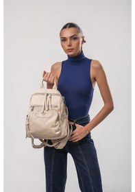 Resim Ççs 18072 Kadın Sırt Çantası Bej-camel 