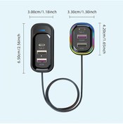 Resim Challenger Siyah Araba Şarj Cihazı Çoklu Arayüz Type C Ve Usb Genişletilmiş Arayüz Güvenli Dayanıklı Sürüş Temel 