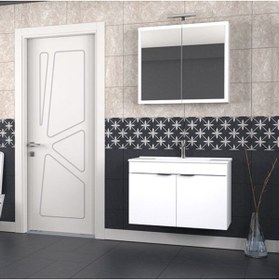 Resim BIANI Fix Loft 85 Cm Banyo Dolabı Renk Mat Beyaz 