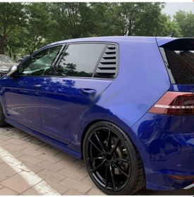Resim Vw Golf 7-7.5 Kasa İçin Kelebek Cam Vizörü Kaplaması Siyah Renk-Bantlı 