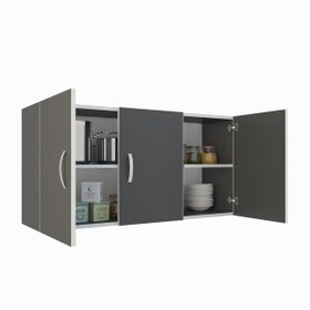 Resim Kenzlife Hazır Mutfak Dirca32 Gri 060x120x32 Mutfak Banyo Dolabı 