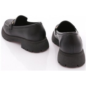 Resim Dgn 4269 Kadin Aksesuarli Loafer Ayakkabi Siyah 