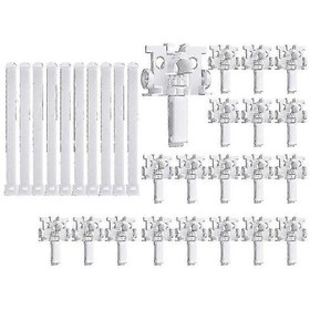 Resim Beyaz Dikey Perde Tamir Parçaları Taşıyıcısı Ve Sap Kiti 20 