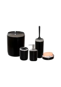 Resim Lima Xl Krom Dekorlu Banyo Seti/siyah Siyah 