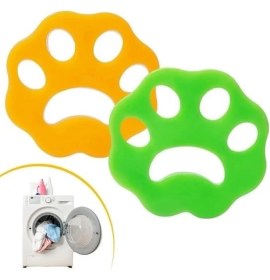 Resim 2 Adet Evcil Hayvanlar ve Çamaşır Makinesi Için Pati Şekilli Renkli Tüy Temizleme Aparatı 