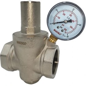 Resim Welko 1.1/4" Basınç Düşürücü Basınç Regülatörü Manometreli 16 Bar 