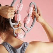 Resim 1 Çift Açık Mavi ve Pembe Beş Toplu Bacak Kıvırıcıları - El ile Ayarlanabilir Kas Gevşetme Masaj Ruloları Yoga için, Antrenman Sonrası Kurtarma, Ev Kullanımı - Dayanıklı Sert Plastik, Kadınlar İçin Mükemmel Hediye (Sevgililer Günü, Anneler Günü), Egzersiz Aksesuarları 