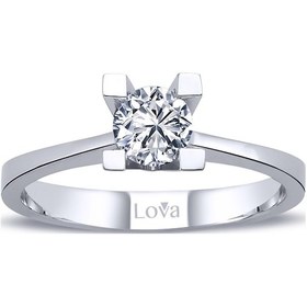 Resim Lova D Renk 0,46 Karat Pırlanta Tektaş Yüzük - HRD Sertifikalı 