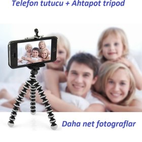 Resim Wildlebend Cep Telefonlari & Digital Camera Uyumlu 25cm Ahtapot Tripod 2in1 