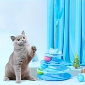 Resim Yapay Tüy Kedi Karuseli Oyuncağı - Etkileşimli Oyalama Oyuncak, İç Mekan Kedileri için Uygun, Kendi Kendine Eğlence ve Can Sıkıntısını Azaltma Oyuncakları, Her Çeşit ve Boyutta, Kedi Oyuncakları 