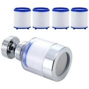 Resim Novahub Musluk Filtre Püskürtücü Kafa Ev Su Arıtma Filtresi Duş 360 Kaldır Klor Ağır Metal Filtrelenmiş Açık Gri 