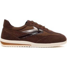 Resim Derimod Kadın Kahverengi Bağcıklı Süet Deri Sneaker 26PFD410914 