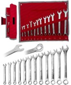 Resim PROXTECH Çantalı Profesyonel Güçlü Sağlam Chrome Vanadium Çelik 12 Parça Kombine Açık Ağız-yıldız Anahtar Set 