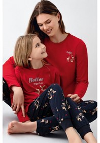 Resim Arnetta Kız Çocuk Kırmızı Pijama Takımı 5274-48497 Kırmızı 