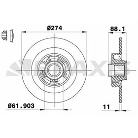 Resim RULMANLI ARKA FREN DISK AYNASI RENAULT KANGOO II 1.5dCI 1.6I 