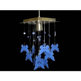 Resim Kelebek Mavi Tekli Avize 