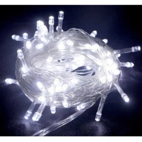 Resim Akıllı Durak 10M 100 LED Boncuk Lamba Beyaz Işık Şeffaf Kablo 