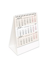 Resim 2026 Mevsimler Piramit Masa Takvimi Dikey Masaüstü Takvim 12x19,5 Cm 