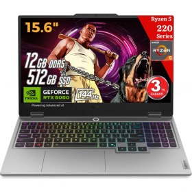Resim Lenovo Loq 15AHP10 Aı Amd Ryzen5 220 12GB Ddr5 512GB SSD RTX5050 8gddr7 15.6 IPS 144Hz Fhd Freedos 83JG006BTR Dizüstü Bilgisayar (Yapay Zeka Destekli) 