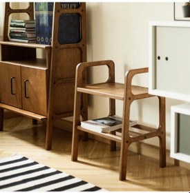 Resim Woodesk Arce, Ahşap Kitaplık, Komodin, Raf, 50x65, Tik Renk 