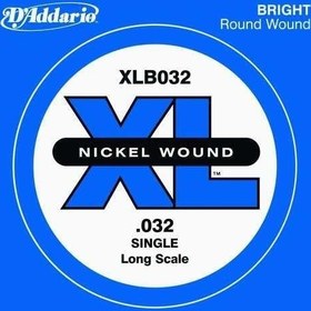 Resim D'Addario XLB032 XL Nickel Wound Bas Gitar Tek Teli - 0.032 İnç (Aksesuar) | Nikel Sargılı Çelik Çekirdek, Parlak Ton Karakteri, Berrak Entonasyon ve Uzun Ömürlü Manyetik Performans 
