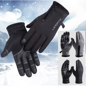 Resim FORMULA X Dokunmatik Spor Outdoor Erkek Sürüş Eldiveni Kışlık Eldiven Gri- M (MEDİUM) 