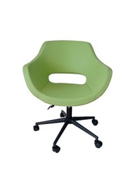 Resim Bilgisayar Sandalyesi Çalışma Koltuğu Siyah Metal Ayaklı Yeşil Re 