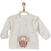 Resim Andywawa Kız Bebek Penguen Kabartmalı Ekru Tshirt Ac22366 001 