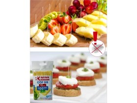 Resim Dolphin 10 cm Uzun Sunum Kürdanı 100 Adet - Catering, Kanepe, Meyve ve Organizasyon Kürdanı 