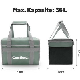 Resim Coolist Cl36lg 36 Litre Katlanabilir Termos Bez Çanta / Buzluk Beyaz 