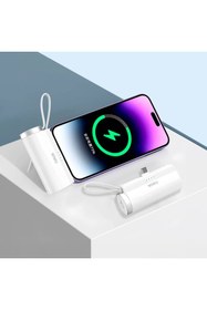Resim Wiwu Wi-W026 Capsule Serisi 2in1 Mini Taşınabilir Standlı Askılı Type-C PD 5000 MAh Powerbank 