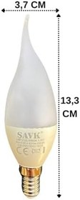 Resim Şavk 5,5W LED Ampul, 420Lm, Beyaz Işık, E14 Duylu, 10 Adet 