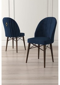 Resim Canisa Ritim Serisi, 1.sınıf Babyface Kumaş, 6 Adet Kahve Sandalye, Ceviz Gürgen Ayak, Gold Halkalı Sandalye Kahve Ayaklar Ceviz 