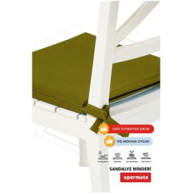 Resim Fermuarlı Sandalye Minderi Su İtici Kumaş 40x40 cm Yeşil 