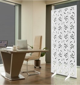 Resim Liar Dekor Liar Ahşap Seperatör (Paravan) - KSP-07 - (18 mm) - (100 cm x 210 cm) - (Beyaz) 