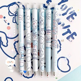 Resim Küçük Tavşan Temalı Geri Çekilebilir Jel Kalem Seti, 6'lı Paket - Akıcı Yazım, Hızlı Kuruyan Mürekkep, İnce Uç 0.5mm - Ofis Kullanımı ve Tatil Hediyeleri İçin Mükemmel 