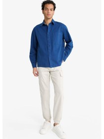 Resim Defacto Regular Fit Beli Bağcıklı Kargo Cepli Jogger Pantolon F4681ax25aubg766 Bej 