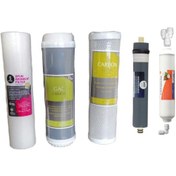 Resim Su Arıtma Filtresi 5 Li Set 10" İnch 3 Ön Kömür Granül Aktif Karbon Filtre Post Karbon Tatlandırıcı Coconut Filtre Aqualine Platinum 1812 Membran Fi 